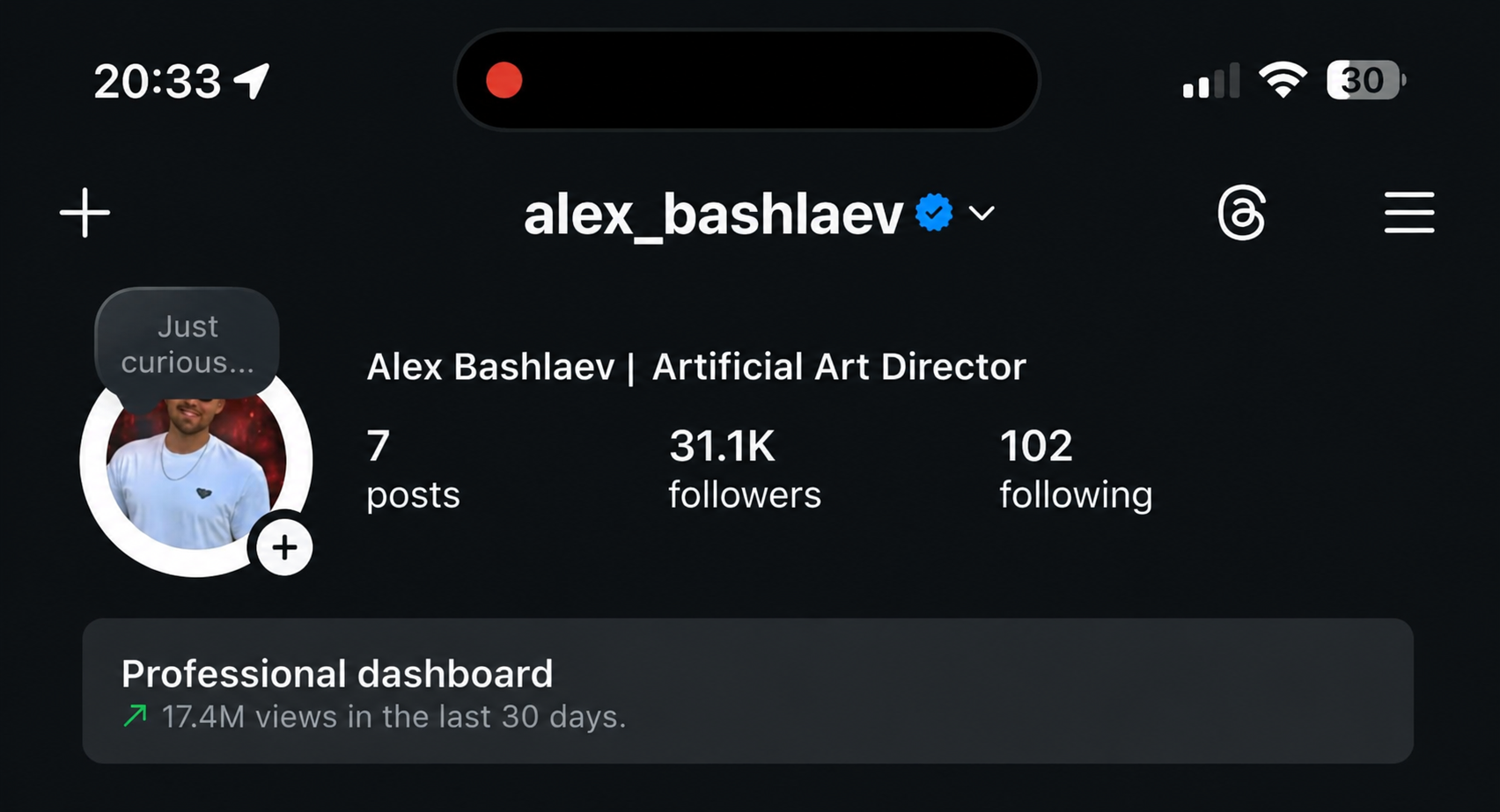Instagram analytics dashboard